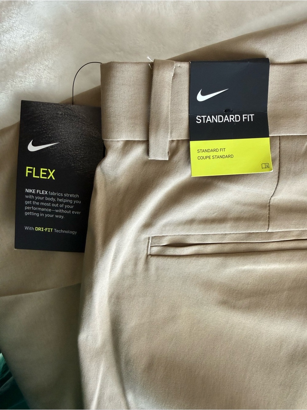 Nike Men's Tan Golf Pants - Flex Performance Pants - Picture 7 of 7